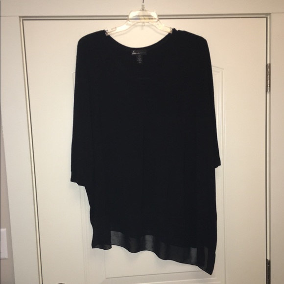 Lane Bryant Tops - Lane Bryant Asymmetrical Black V neck Tunic 26/28 Lane Bryant Tops - Lane Bryant Asymmetrical Black V neck Tunic 26/28